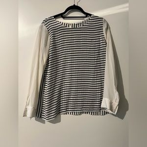 Club Monaco silky striped blouse